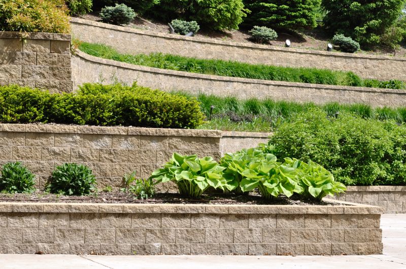 Terraced Garden with Retaining Walls
